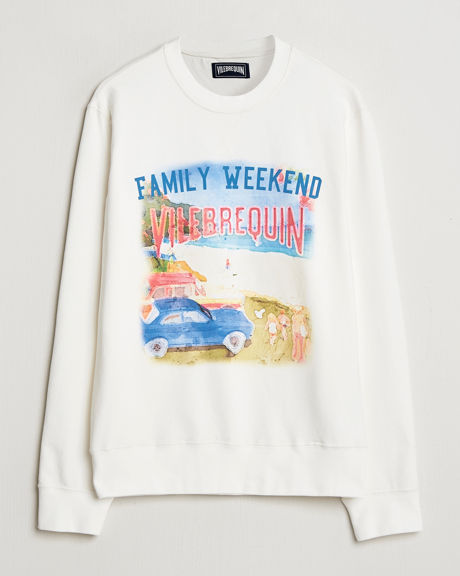 Herre | Gensere | Vilebrequin | Printed Crew Neck Sweatshirt Off White
