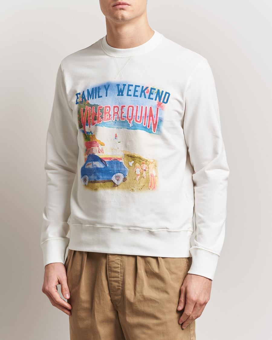 Herre | Gensere | Vilebrequin | Printed Crew Neck Sweatshirt Off White