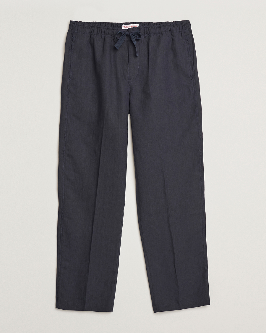 Herre | Bukser | Orlebar Brown | Alex Linen Trousers Night Iris