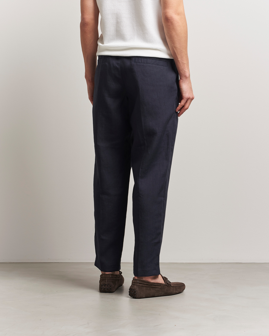 Herre | Bukser | Orlebar Brown | Alex Linen Trousers Night Iris