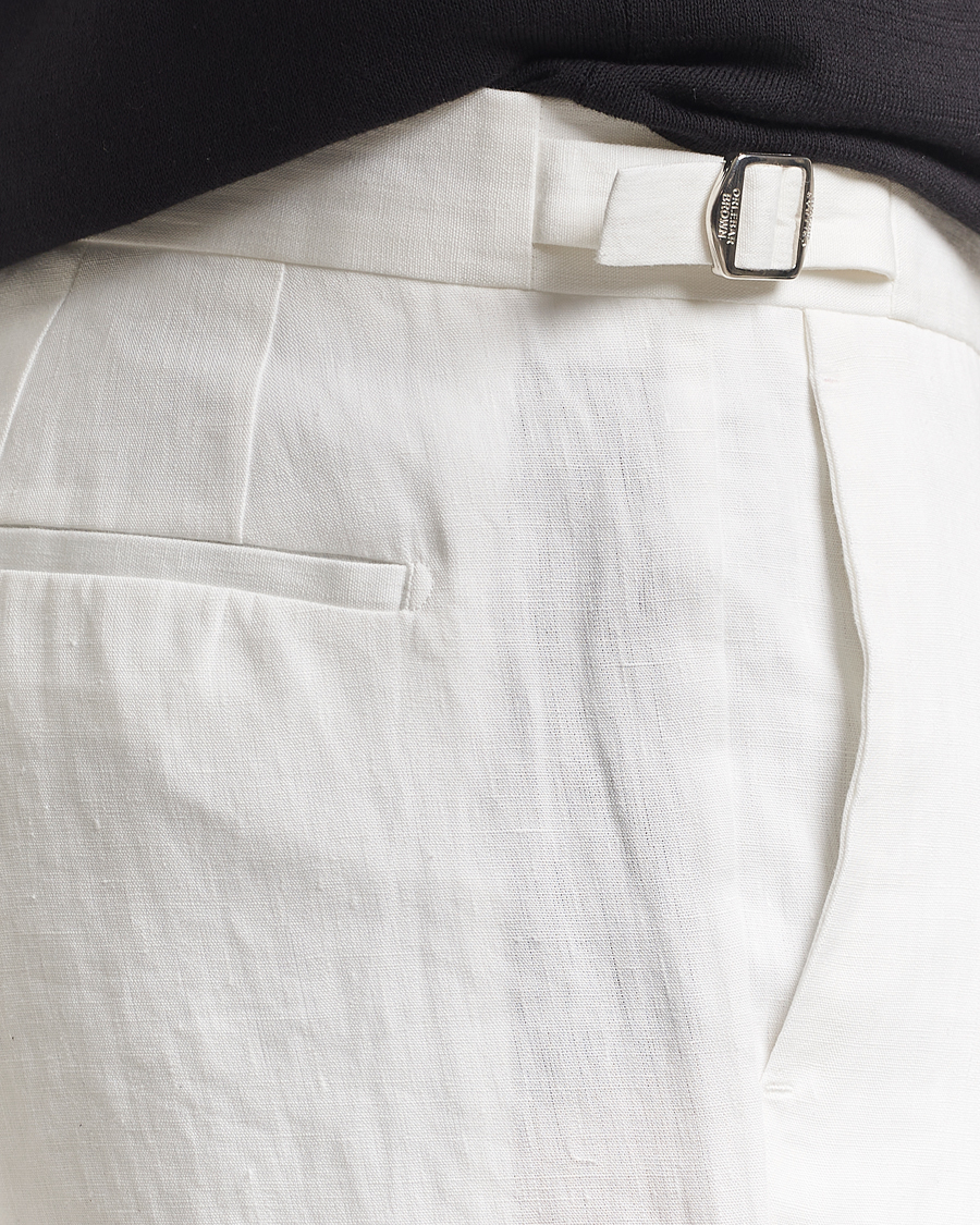 Herre | Bukser | Orlebar Brown | Griffon Italian Linen Trousers White Sand