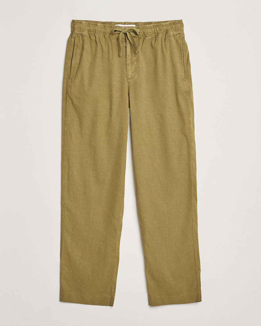 Herre | Bukser | Orlebar Brown | Alex Garment Dyed Linen Pants Agave Green