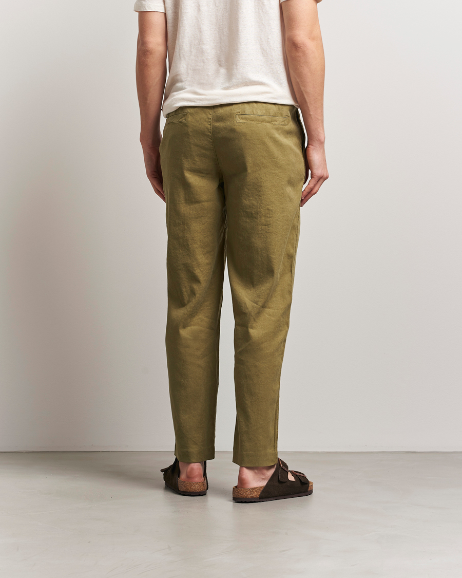 Herre | Bukser | Orlebar Brown | Alex Garment Dyed Linen Pants Agave Green