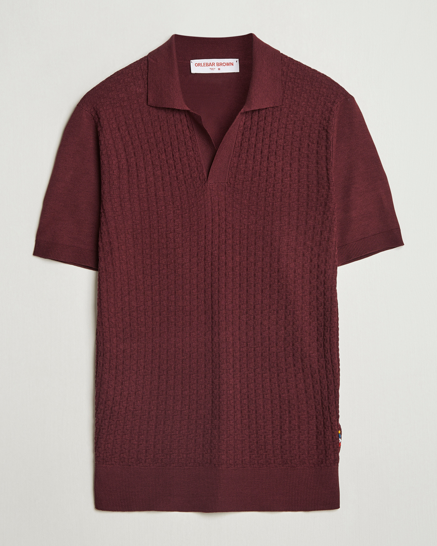 Herre | Pikéer | Orlebar Brown | Horton Maybrook Cotton/Silk Polo Damson