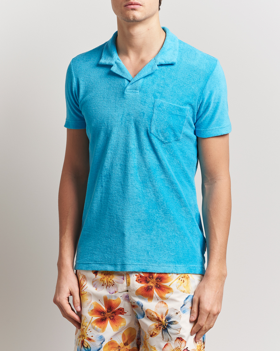 Herre | Pikéer | Orlebar Brown | Terry Polo Agua Blue