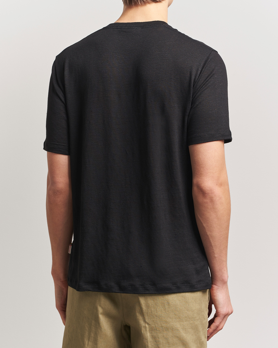 Herre | T-Shirts | Orlebar Brown | Standard Linen T-Shirt Black