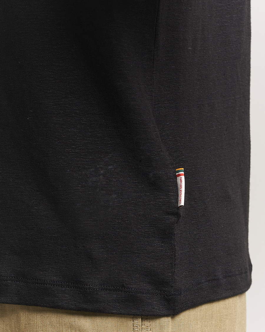 Herre | T-Shirts | Orlebar Brown | Standard Linen T-Shirt Black