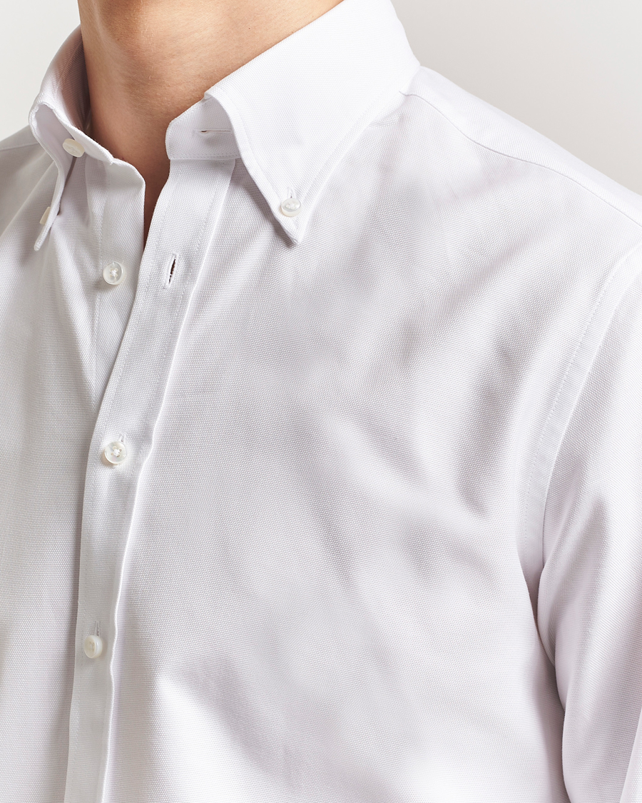 Herre | Skjorter | Stenströms | Fitted Body Heavy Oxford Shirt White
