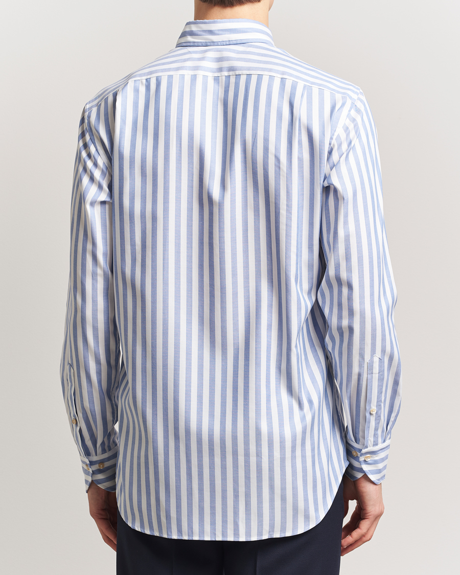Herre | Skjorter | Stenströms | Fitted Body Wide Stripe Oxford Shirt Blue