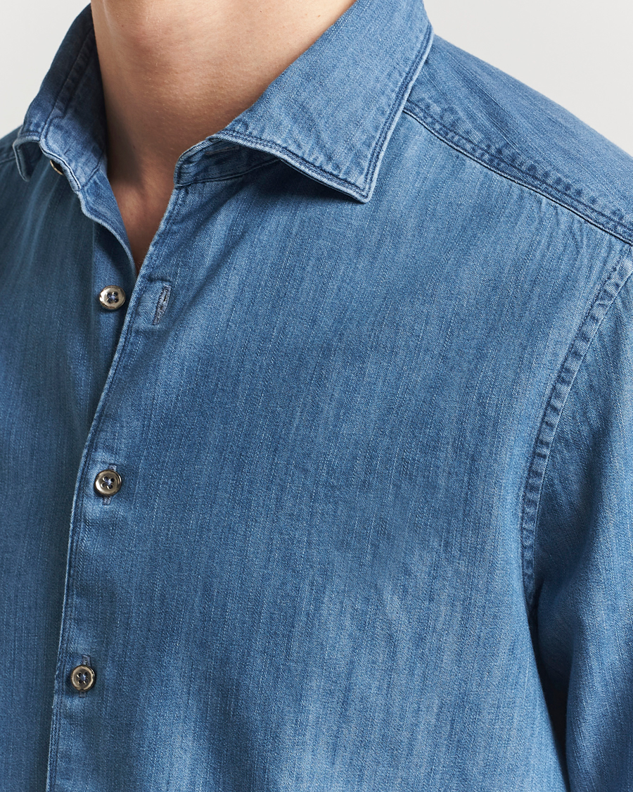 Herre | Skjorter | Stenströms | Slimline Denim Shirt Blue