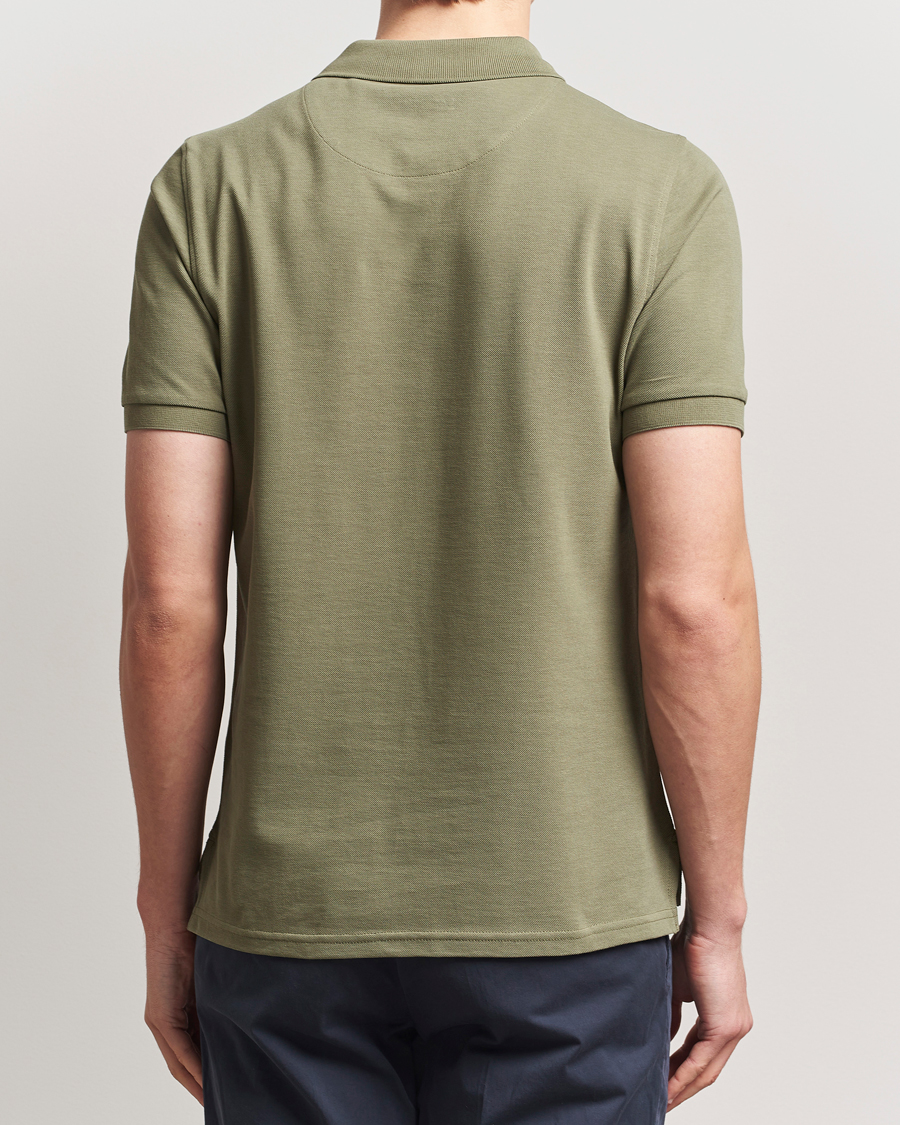 Herre | Pikéer | Stenströms | Organic Cotton Piquet Polo Shirt Olive