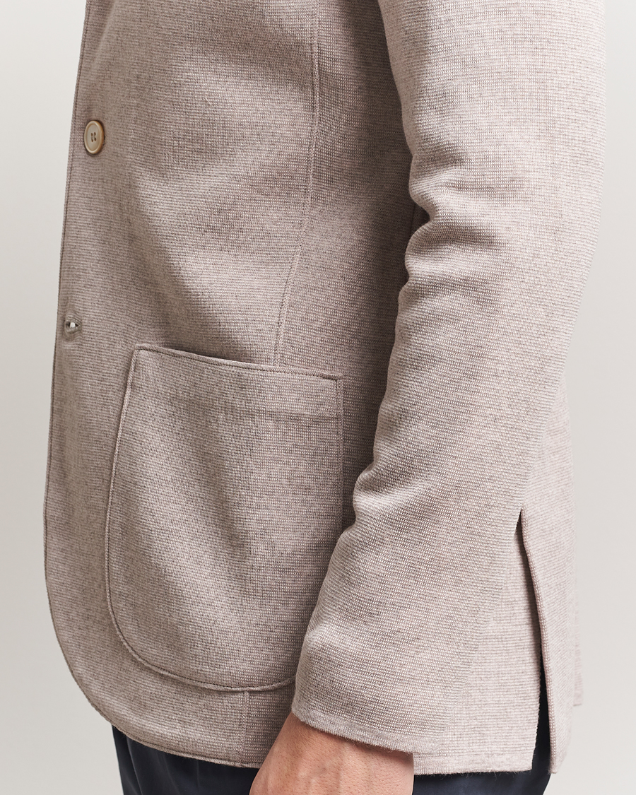 Herre | Dressjakker | Stenströms | Milano Knitted Blazer Beige