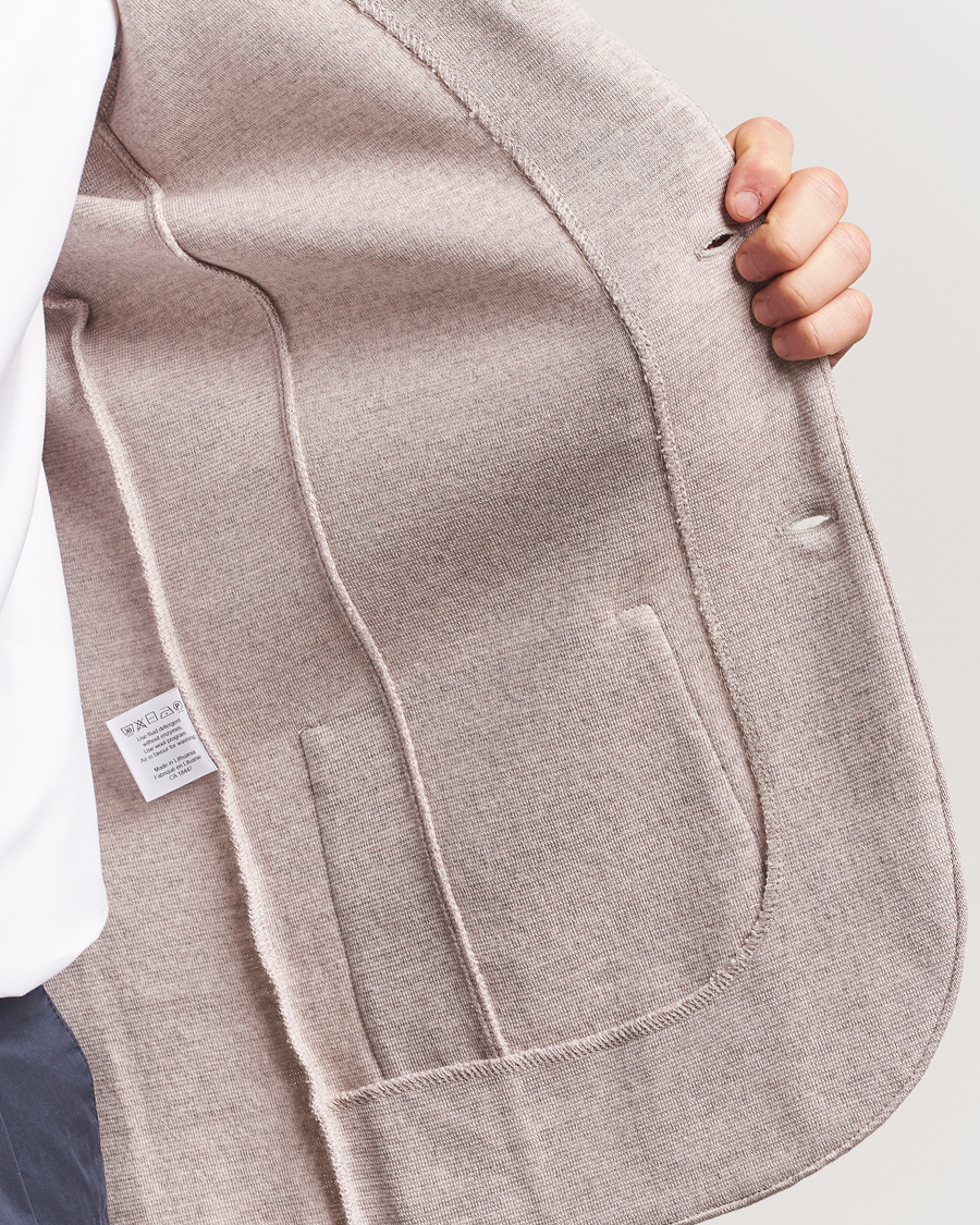 Herre | Dressjakker | Stenströms | Milano Knitted Blazer Beige
