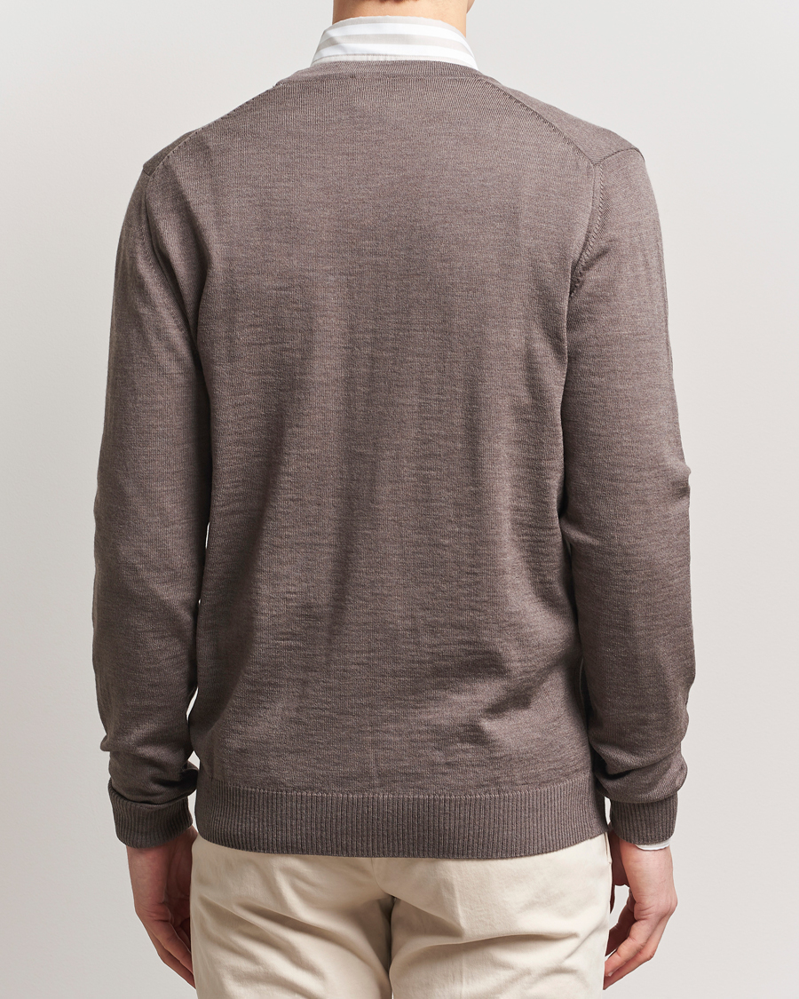 Herre | Gensere | Stenströms | Merino Cardigan Brown