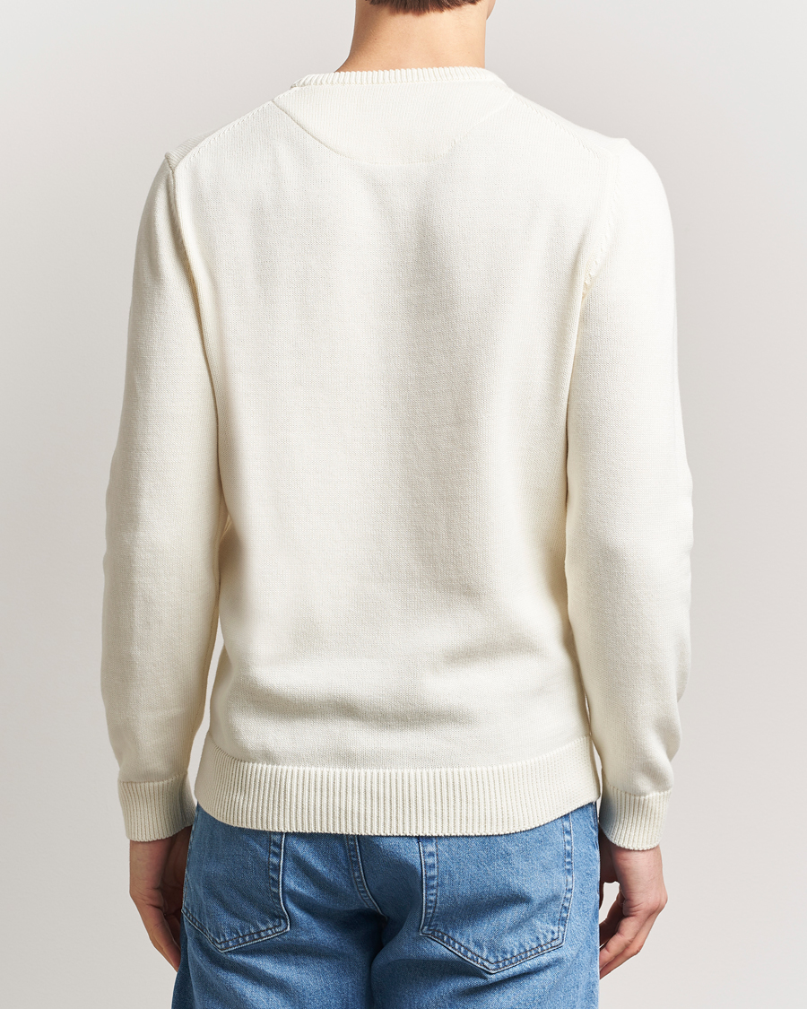 Herre | Gensere | Stenströms | Organic Cotton Knitted Sweater White