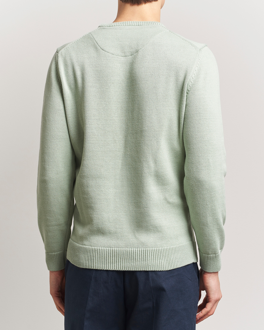 Herre | Gensere | Stenströms | Organic Cotton Knitted Sweater Mint Green