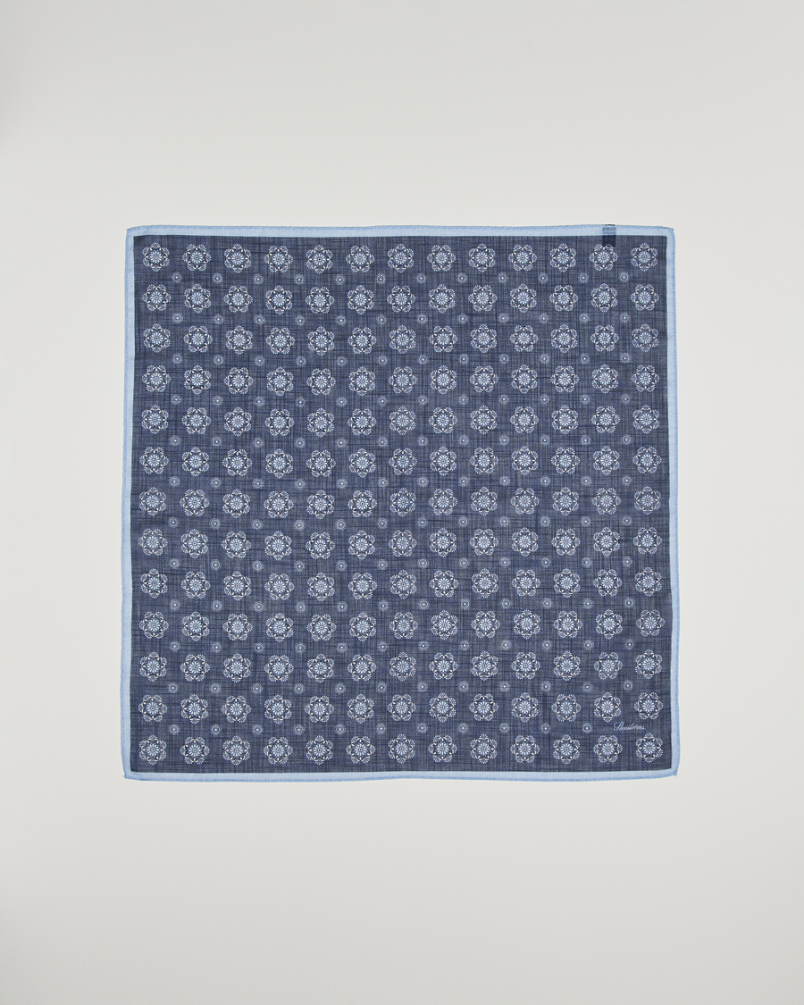 Herre | Scarves | Stenströms | Printed Cotton Bandana Navy