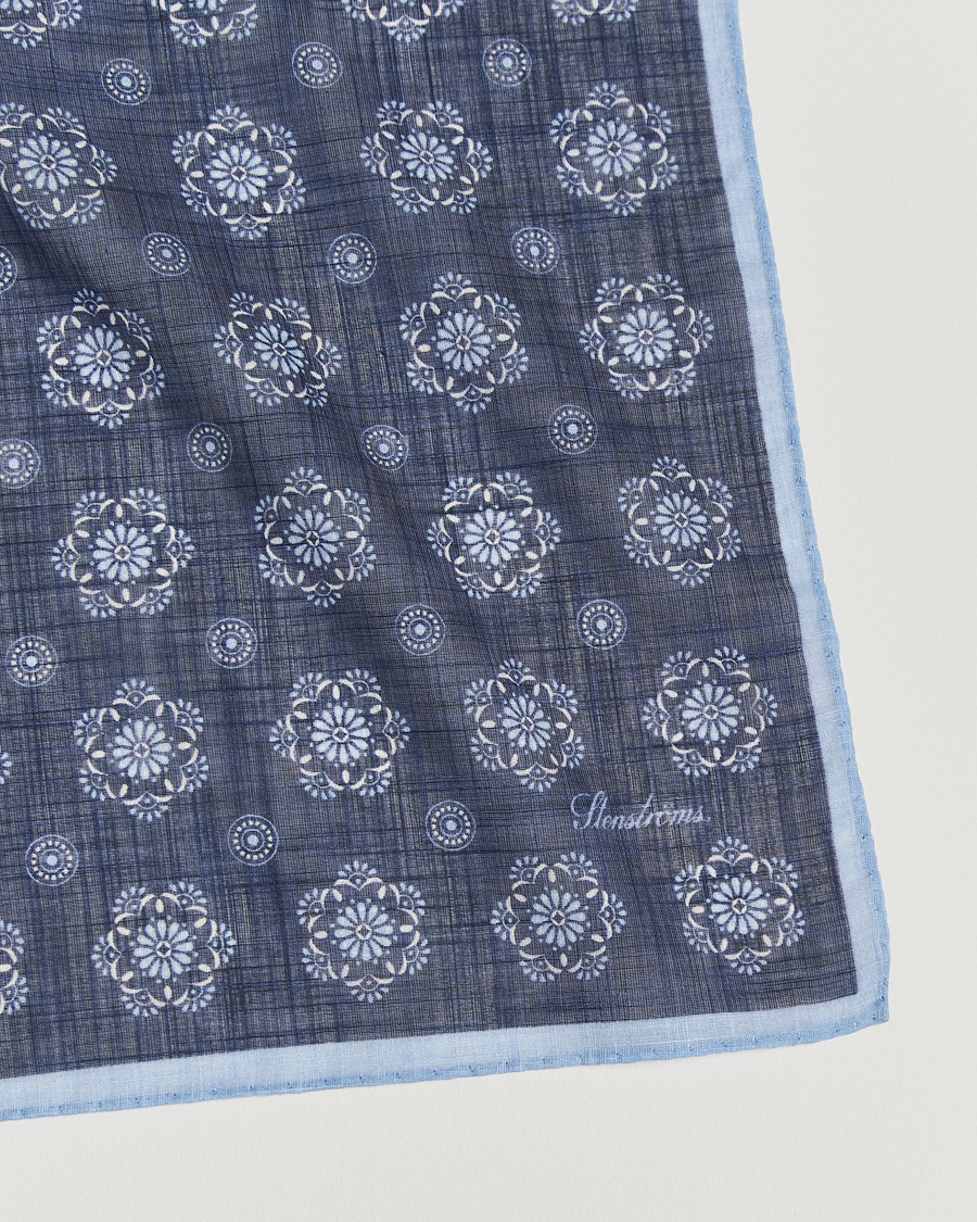 Herre | Scarves | Stenströms | Printed Cotton Bandana Navy