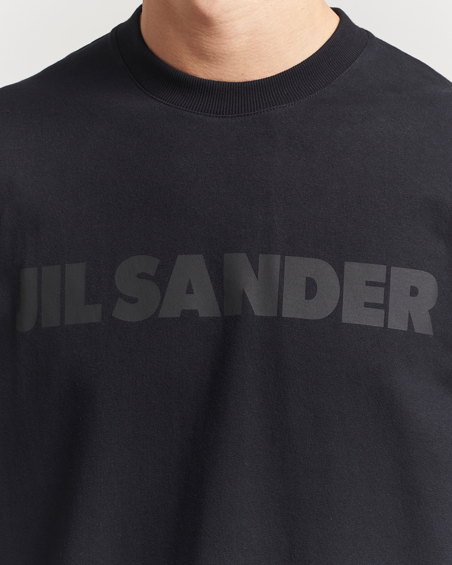 Herre | Gensere | Jil Sander | Round Collar Tonal Logo Crew Neck Black