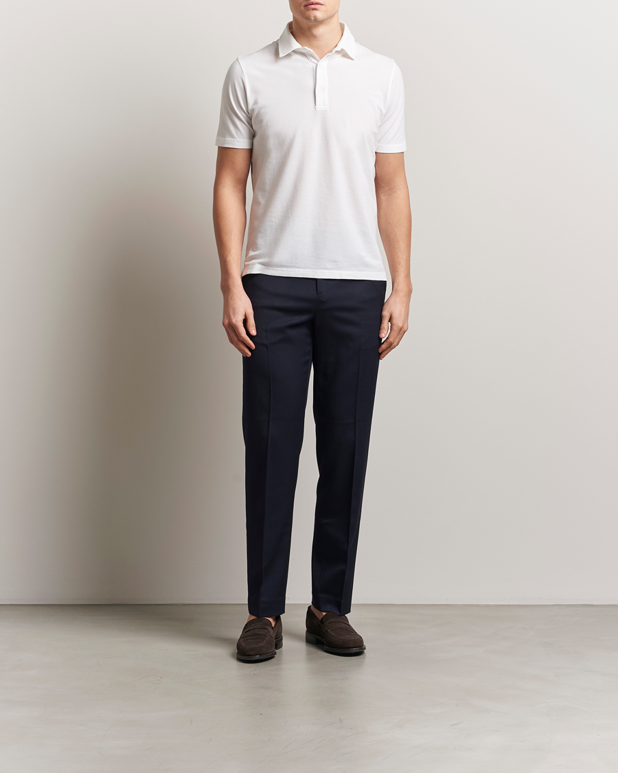 Herre | Pikéer | Zanone | Soft Cotton Piquet Polo White