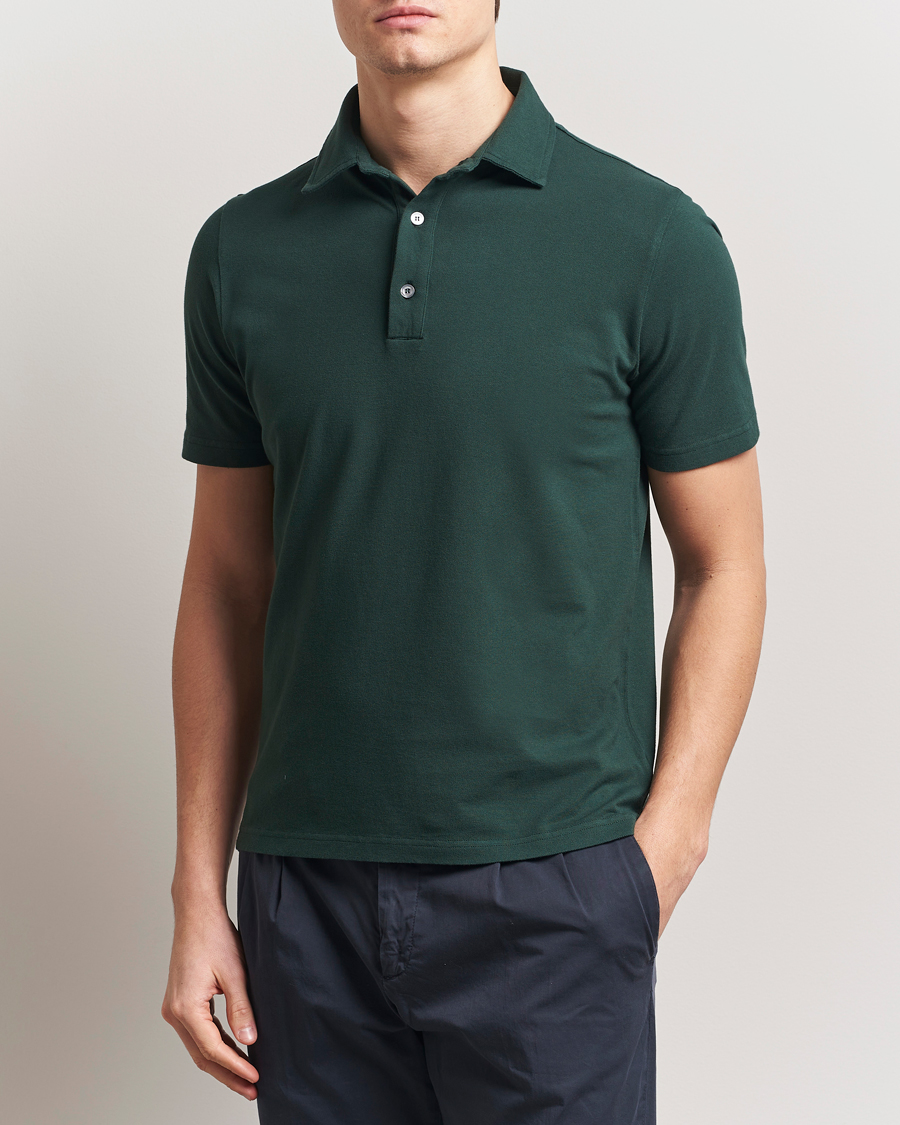 Herre | Pikéer | Zanone | Soft Cotton Piquet Polo Dark Green