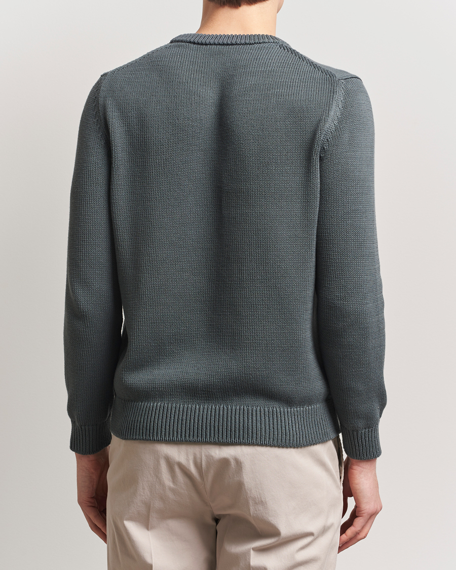 Herre | Gensere | Zanone | Soft Cotton Crewneck Sweater Dark Green
