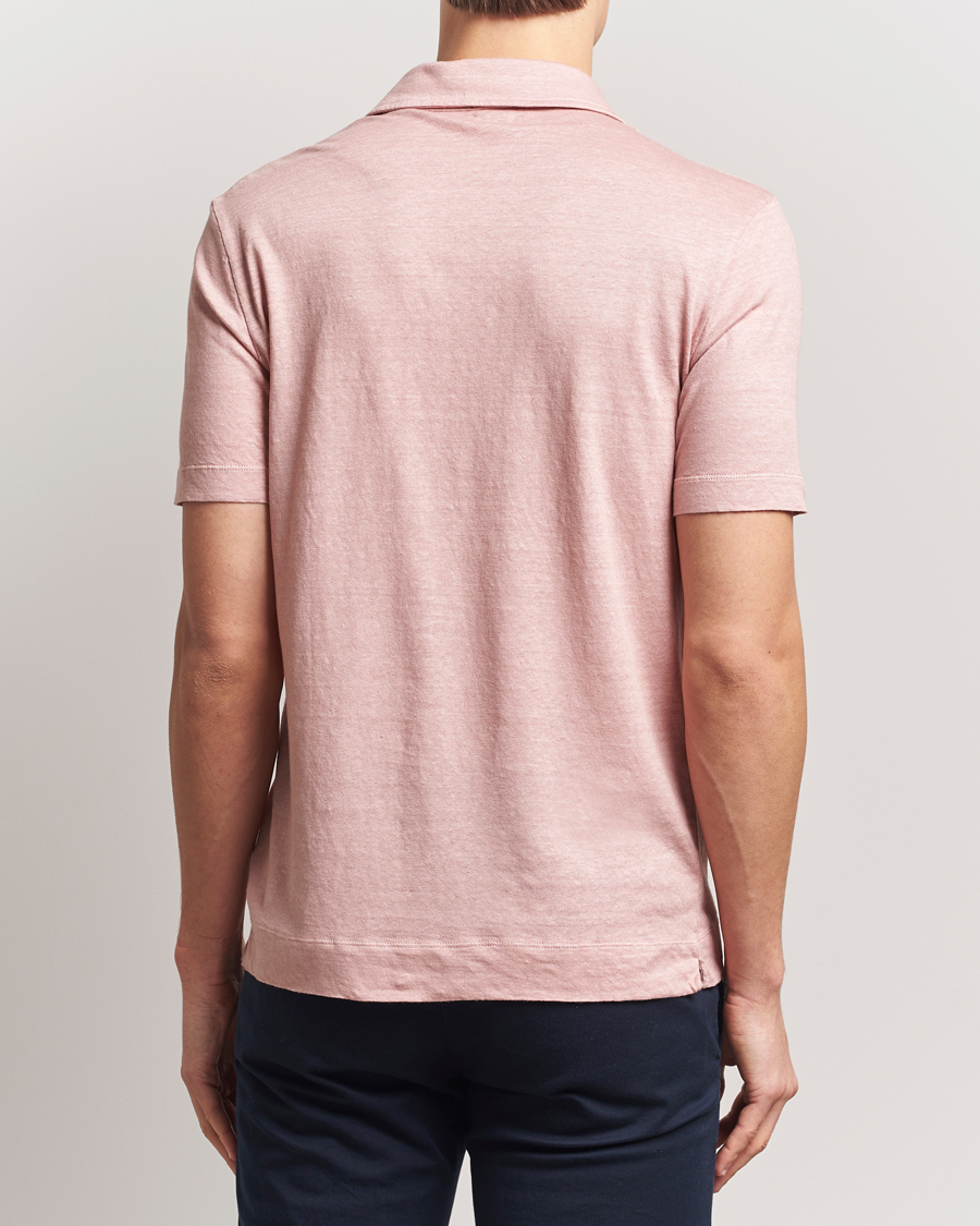 Herre | Pikéer | Massimo Alba | Filicudi Cotton/Linen Polo Pink