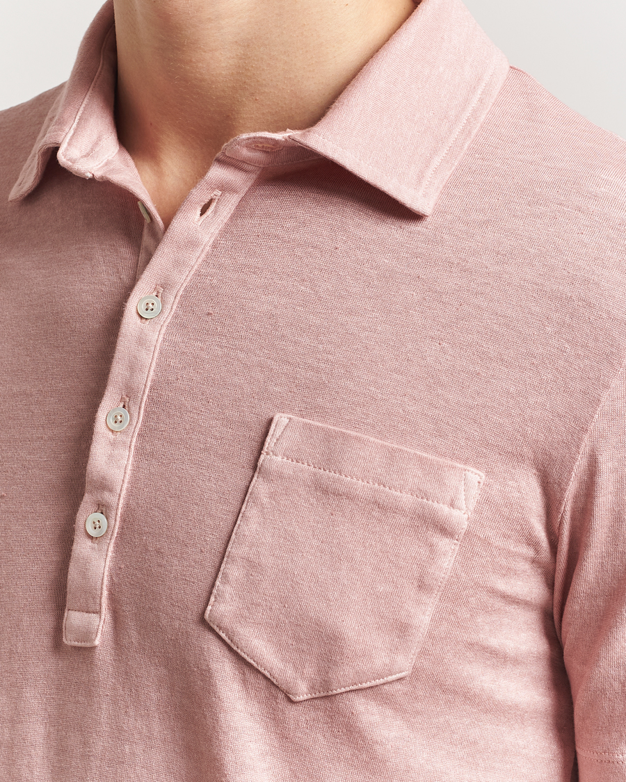 Herre | Pikéer | Massimo Alba | Filicudi Cotton/Linen Polo Pink