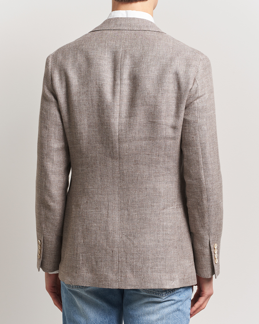 Herre | Dressjakker | Brunello Cucinelli | Single Breasted Linen Blend Twill Blazer Beige