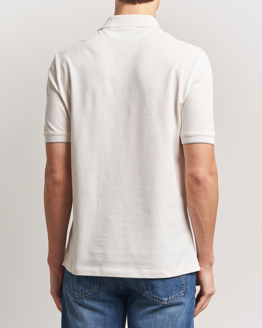 Herre | Pikéer | Brunello Cucinelli | Short Sleeve Logo Polo Off White
