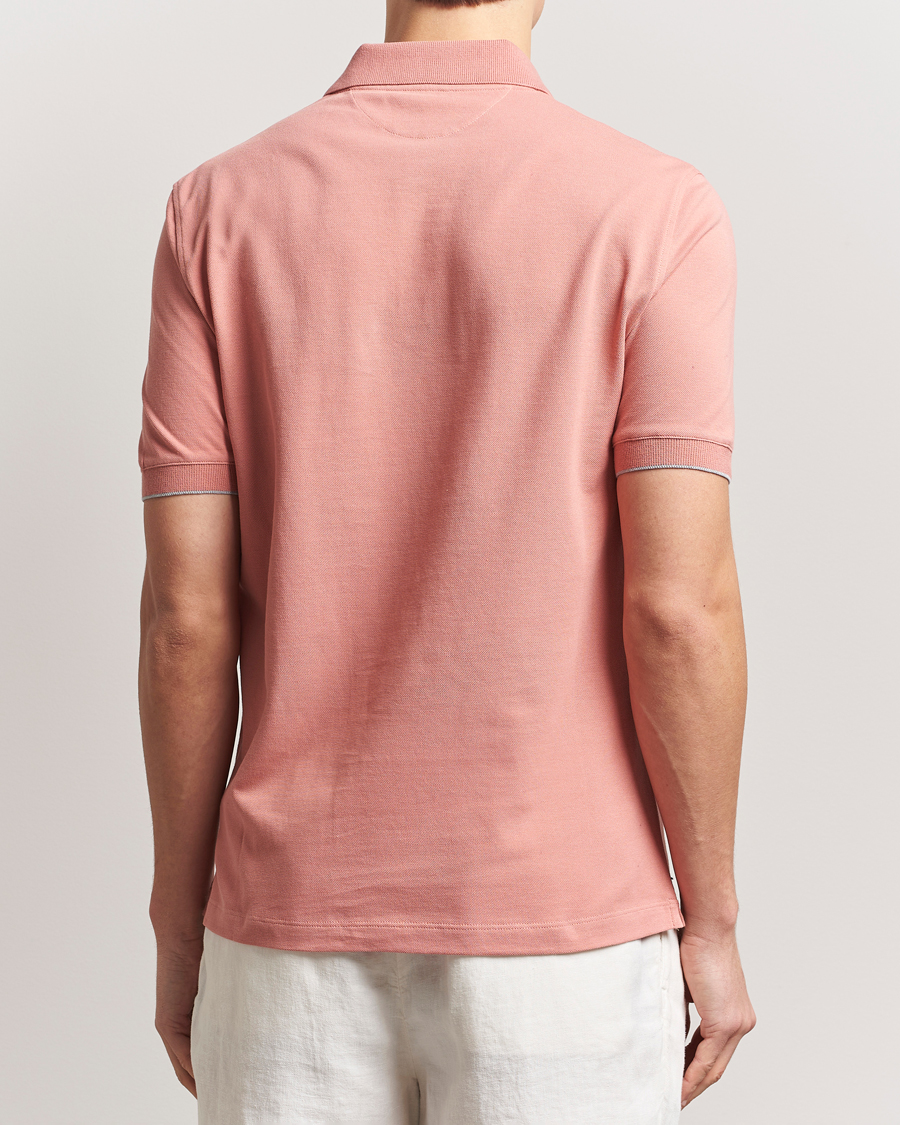 Herre | Pikéer | Brunello Cucinelli | Short Sleeve Logo Polo Dusty Red