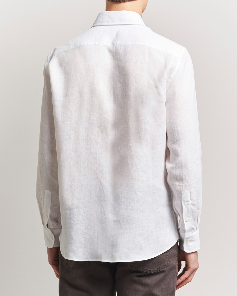 Herre | Skjorter | Brunello Cucinelli | Easy Fit Linen Shirt White