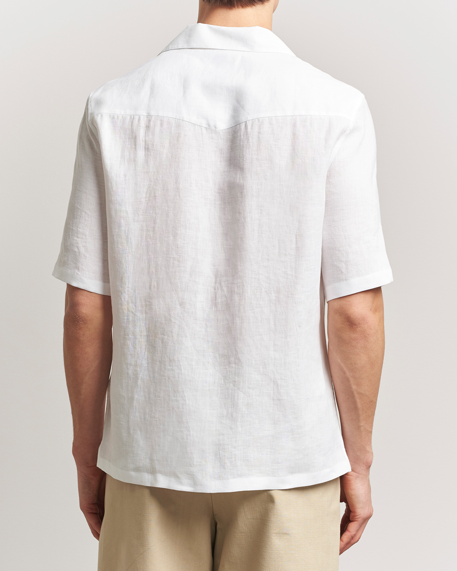 Herre | Skjorter | Brunello Cucinelli | Linen Camp Shirt White