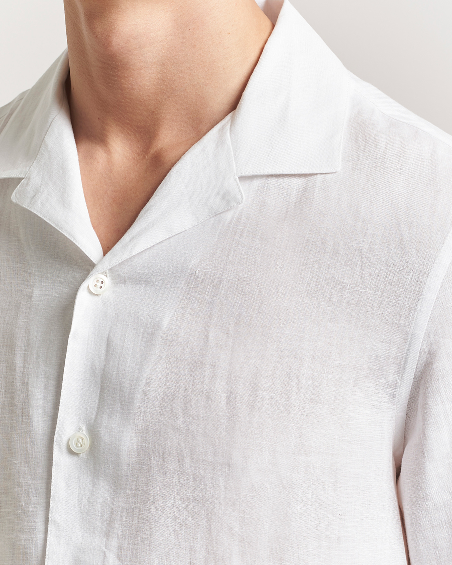 Herre | Skjorter | Brunello Cucinelli | Linen Camp Shirt White
