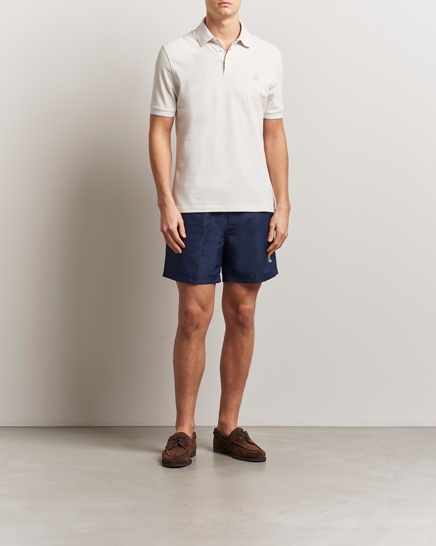 Herre | Badeshorts | Brunello Cucinelli | Nylon Swim Trunks Navy