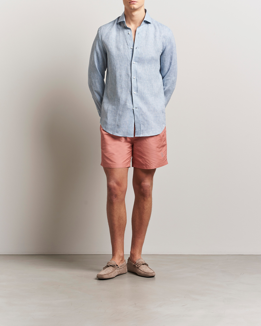 Herre | Badeshorts | Brunello Cucinelli | Nylon Swim Trunks Dusty Red