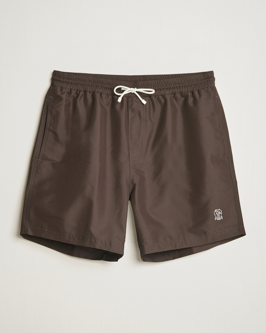 Herre | Badeshorts | Brunello Cucinelli | Nylon Swim Trunks Dark Brown