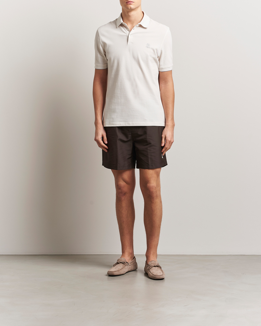 Herre | Badeshorts | Brunello Cucinelli | Nylon Swim Trunks Dark Brown