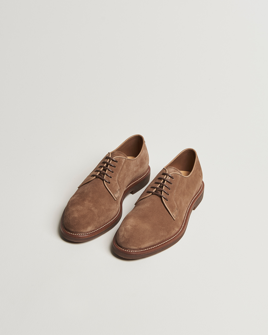 Herre | Derbys | Brunello Cucinelli | Plain Toe Derby Brown Suede