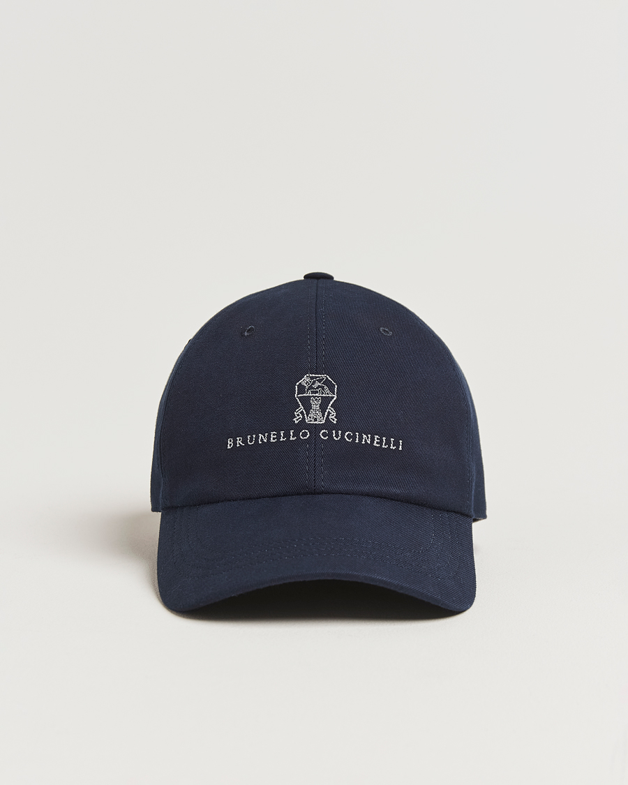 Herre | Hatter og capser | Brunello Cucinelli | Twill Cotton Baseball Cap Navy