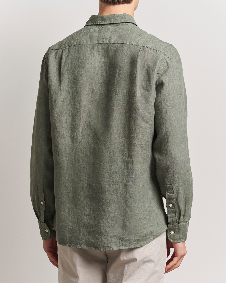 Herre | Skjorter | Charles Tyrwhitt | Pure Linen Slim Fit Shirt Olive