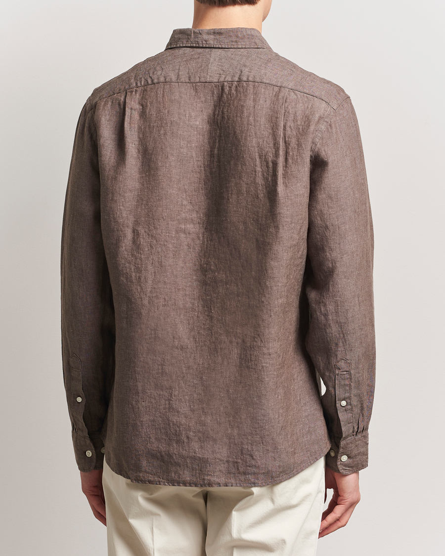 Herre | Skjorter | Charles Tyrwhitt | Pure Linen Slim Fit Shirt Mocha