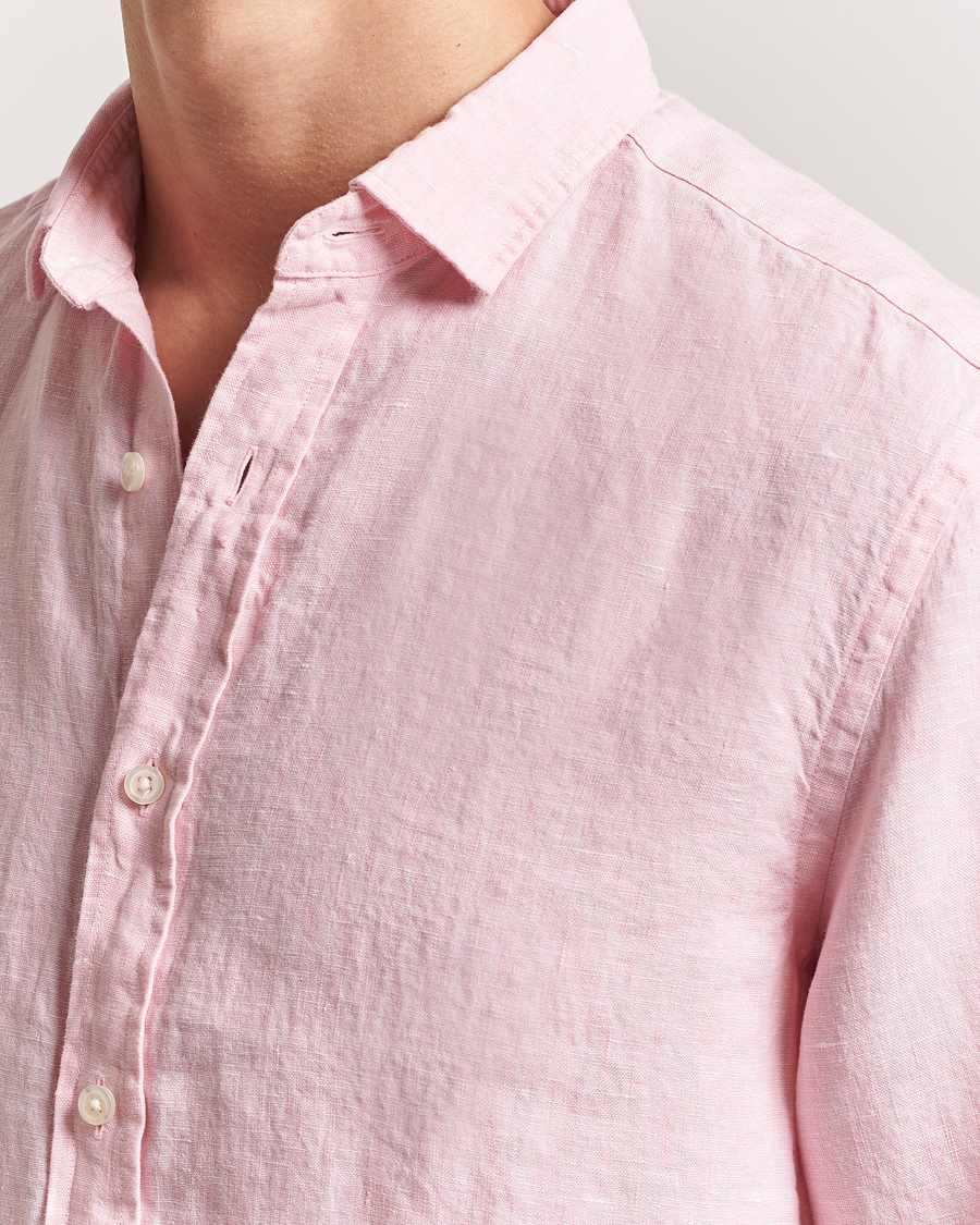 Herre | Skjorter | Charles Tyrwhitt | Pure Linen Slim Fit Shirt Pink