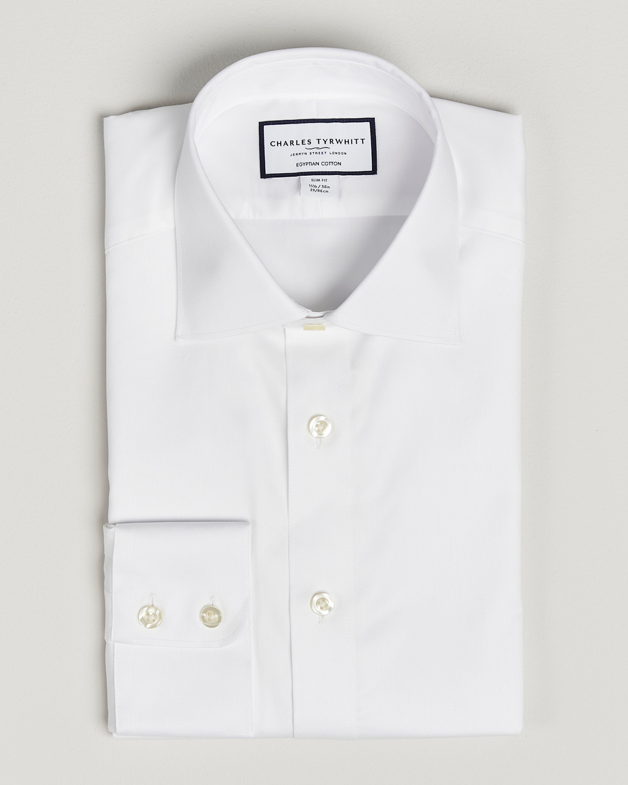 Herre | Skjorter | Charles Tyrwhitt | Egyptian Cotton Twill Shirt White