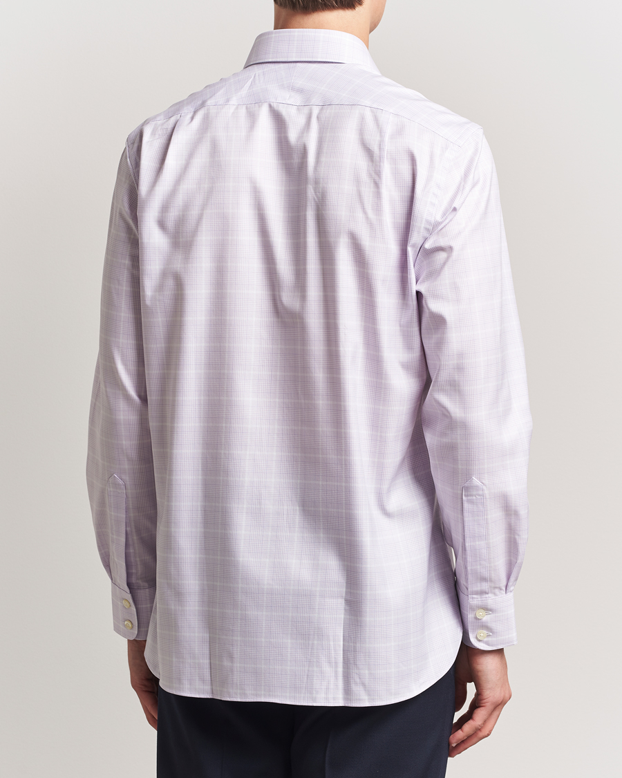 Herre | Skjorter | Charles Tyrwhitt | Egyptian Cotton Pow Check Shirt Lavender