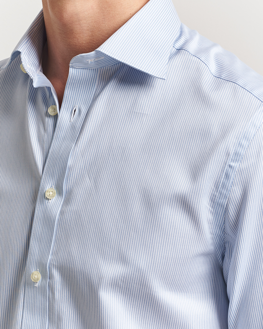 Herre | Skjorter | Charles Tyrwhitt | Egyptian Cotton Fine Stripe Shirt Cornflower