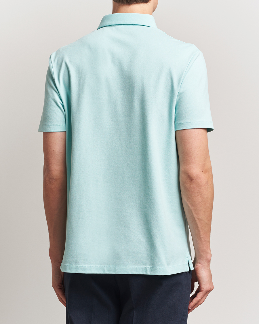 Herre | Pikéer | Charles Tyrwhitt | Short Sleeve Cotton Pique Polo Aqua