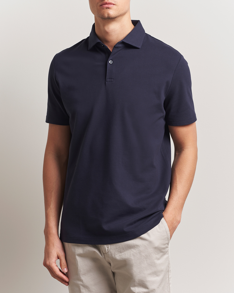Herre | Pikéer | Charles Tyrwhitt | Short Sleeve Cotton Pique Polo Navy