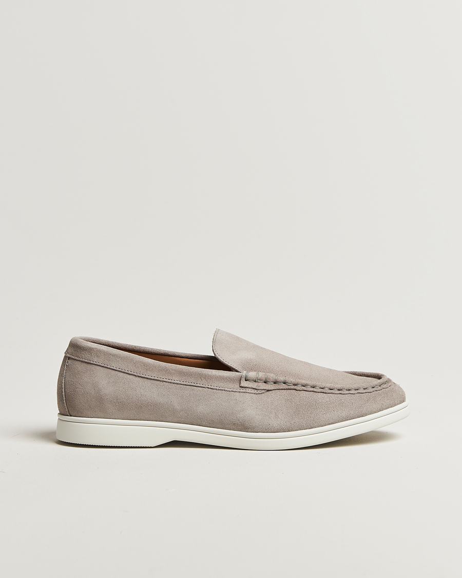 Herre | Loafers | Charles Tyrwhitt | Suede Slip On Loafers Light Grey