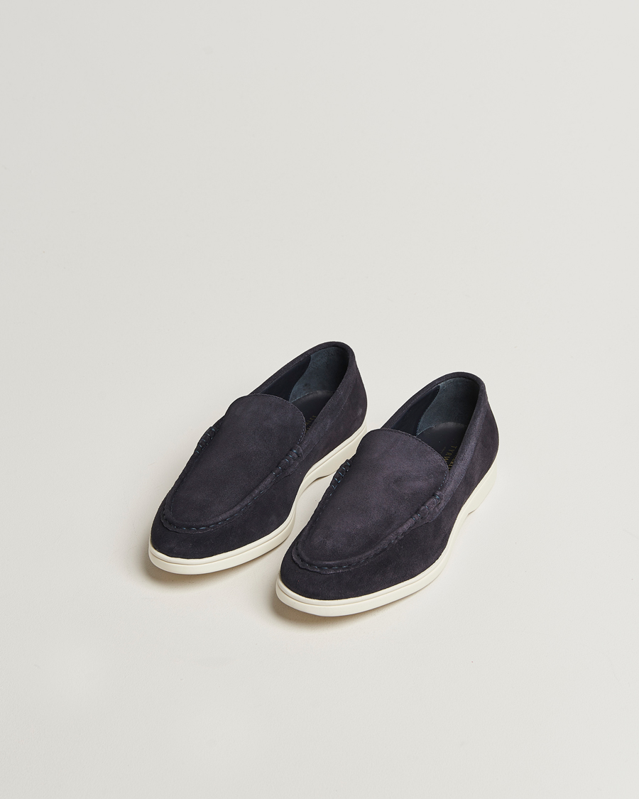 Herre | Loafers | Charles Tyrwhitt | Suede Slip On Loafers Navy